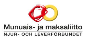 Munuaisi- ja maksaliiton logo