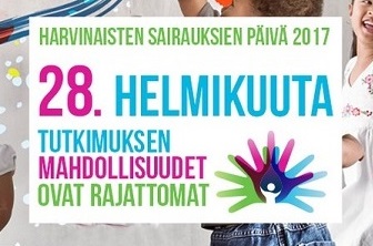 Harvinaisten sairauksien päivän 2017 iskulause ja päivämäärä.
