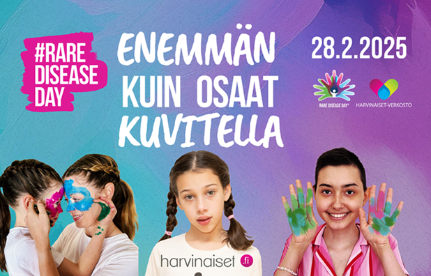 Kansainvälisen harvinaisten sairauksien päivä 2025 teemakampanjan mainoskuva