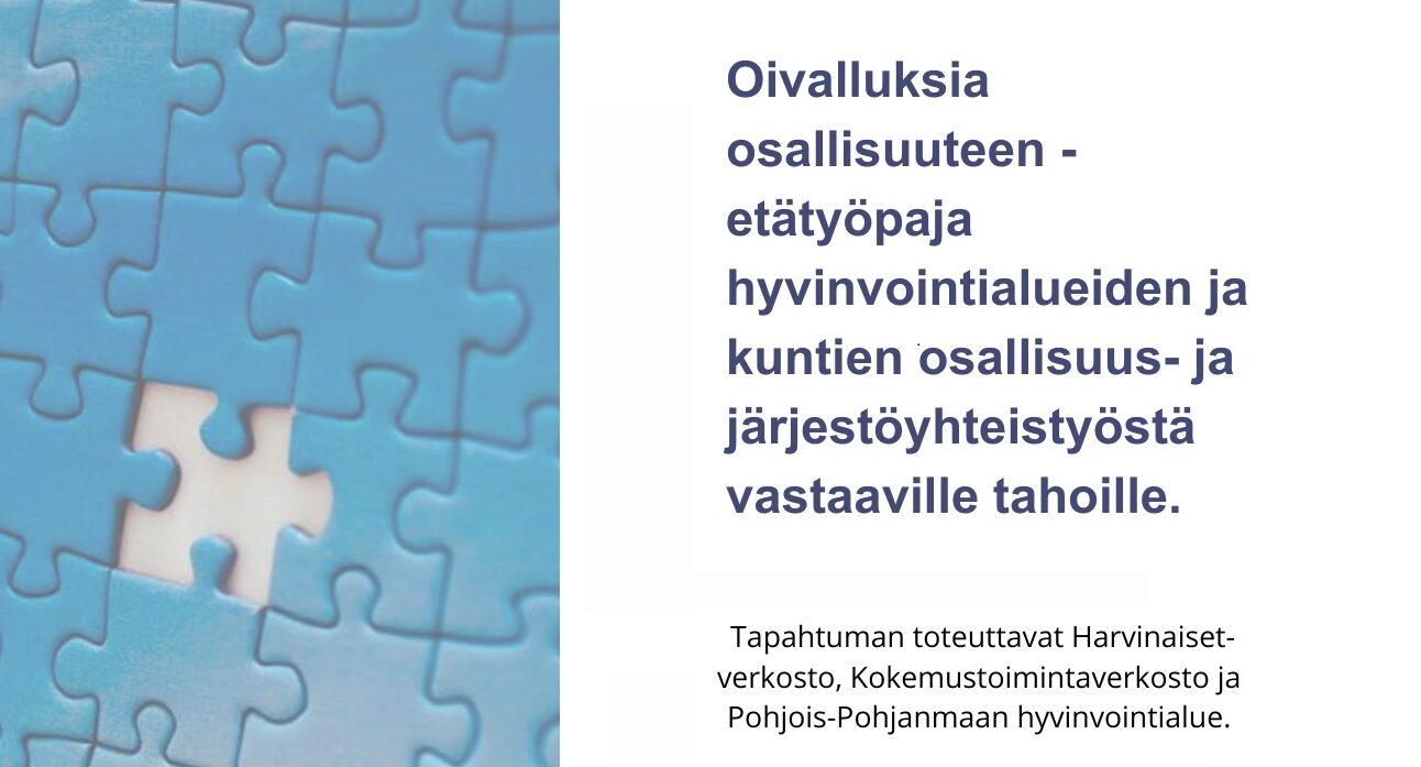 Oivalluksia osallisuuteen -etätyöpaja